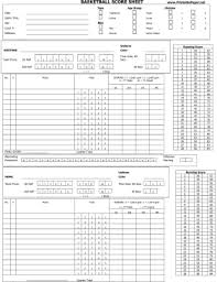 Printable Basketball Score Sheet Basketball Academy