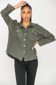 We did not find results for: Veste En Jean Kaki A Clous Cinelle Paris Mode Femme Tendance