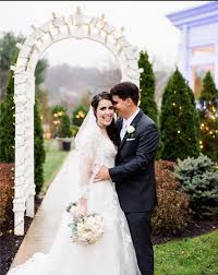 Such A Sweet Couple At The The Warrington In Bucks County On Their Wedding Day Cristina Designed Her Own Cust Casablanca Bridal Gowns Bride Casablanca Bridal