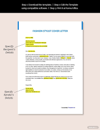 How to design a cover letter to wow hiring personnel. Free Fashion Stylist Cover Letter Template Google Docs Word Template Net Presentation Design Template Lettering Cover Letter Template Free