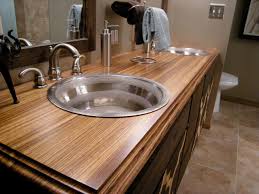 Read about all the bathroom countertop materials that are available and which ones are most widely used. Bathroom Countertop Material Options Hgtv