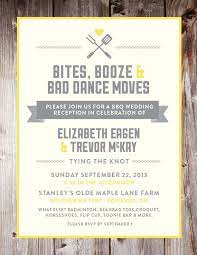 Bbq Wedding Reception Invite Bbq Wedding Reception Backyard Wedding Invitations Funny Wedding Invitations
