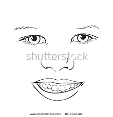 Sketch Of Happy Smiling Child Face Hand Drawn Vector Illustration Child Face Hand Drawn Vector Illustrations Face
