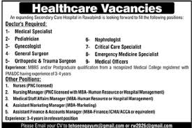 Expanding Secondary Healthcare Hospital In Rawalpindi Jobs 2018 Vacancies Advertisement Latest Care Hospital Emergency Medicine Health Care