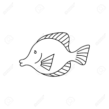 This picture will be easy to color owing to its large size. Doodle Coral Fish For Coloring Sea Animals For Children S Coloring Royalty Free Cliparts Vectors And Stock Illustration Image 142999999