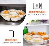 Amazon.com | 40 Pcs Disposable Divided Plates with 6 Deep ...