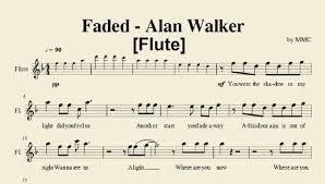 Faded Alan Walker Flute Sheet Music By Mmc Flute Sheet Music Sheet Music Alan Walker