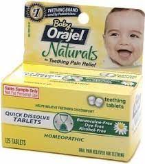310310323714 Baby Orajel Naturals Teething Tablets 125 Ct