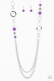 Modern Motley Purple Purple Necklace Long Chain Necklace Paparazzi Accessories