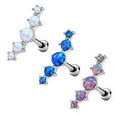 Es wird angenommen, dass sein name vom sanskrit gefallen. Cartilage Ohr Schmuck Piercing Stecker 5 Opal Steine