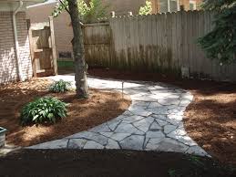 Make the outdoors an extension of your home with smart hardscaping solutions. Walkway Mulch Backyard Landscaping No Grass Backyard Landscape Design