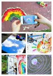 Your kids have never made art like this before! 21 Outdoor Art Ideas For Kids To Take The Creativity And Mess Outside