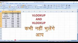 Vlookup And Hlookup In Excel Hindi Lession Youtube Excel Page Layout Microsoft Excel