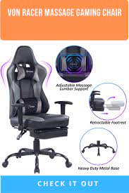Von Racer Massage Gaming Chair Gaming Chair Chair Leather Chair