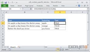 Cell Contains Specific Text Exceljet Excel Formula Cell Excel