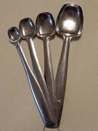 Vintage Long Handle Stainless Nesting Measuring Spoon Set Tablespoon Teaspoon 1 2 Tsp 1 4 Tsp Metal Spoon Set Long Handles Measuring Spoons