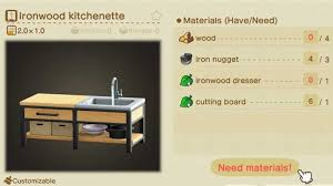 How To Get An Ironwood Kitchenette In Animal Crossing New Horizons
