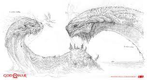 Artstation World Serpent Stephen Oakley World Serpent God Of War Ocean Creatures Art