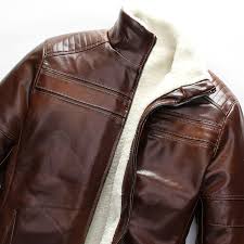 Szyysd Men S Winter Warm Sheep Skin Genuine Leather Coat Jacket Lamb Wool Lined Uk X Small Tag M Leather Jacket Men Genuine Leather Jackets Leather Jacket