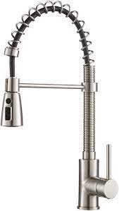 4.1 out of 5 stars. Kraus Kpf1612ss Single Handle Stainless Steel Commercial Kitchen Faucet With 3 Function Sprayer Spout Swivels 180 And Drip Free Operation