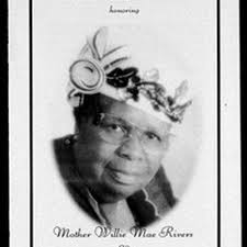 Birthday service program, Willie Mae Rivers, 2000 — Calisphere
