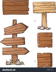 Stock Vector Cartoon Wooden Signs Vector Illustration With Simple Gradients All Elements In Separate Layers 748654 Sticker Art Wooden Signs Vector Illustration