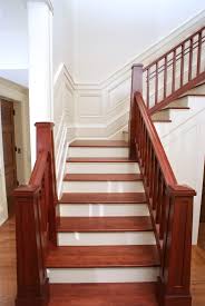 These balusters can be installed with either a 3076 metal baluster fastener or our 4000 series contemporary handrail,. Custom Craftsman Mahogany Handrail And Newel Post With Cherry Stair Treads Stairs Craftsman Staircase Staircase
