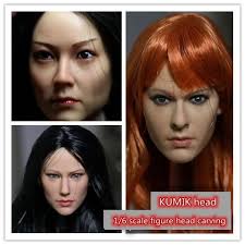 1/6 scale female head shape for 12" action figure doll accessories doll  head carved not include body,clothes and other KM15