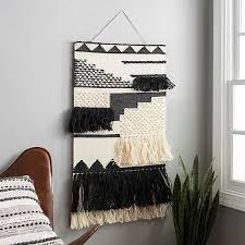 Black And White Macrame Wall Hanging Black And White Macrame Wall Hanger From Kirkland S In 2020 Macrame Wall Hanger White Wall Hanging Wall Hanger