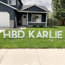 Jumbo yard letters are becoming more and. Thin Plastic Letters Custom Temporary Signs Craftcuts Com