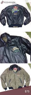 Vintage Planet Hollywood Nashville Leather Jacket See Measurements Before Purchase Vintage 1980 Reversible Le Leather Jacket Vintage Leather Jacket Jackets