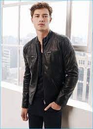Francisco Lachowski Jordan Barrett Front Mavi S Fall Campaign Leather Jacket Outfits Leather Jacket Men Casual Leather Jacket