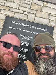 1/24 Fallujah Marines veterans of the 2006-07 deployment, recount combat  action to current 1/24 H&S Company, Motor T & S-4 Sections who conducted  physical fitness training at the 1/24 Marines Memorial honoring