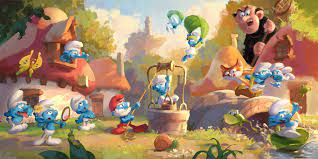 smurfs the lost village art of naveen selvanathan lost village smurfs smurf village