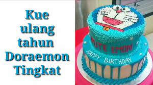 Gambar kue ulang tahun love. Cara Membuat Kue Ulang Tahun Doraemon Tingkat Youtube