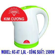 ẤM SIÊU TỐC 1.8L (NHỰA) - MODEL: KC-AT 1.8L - CÔNG SUẤT: 1500W - DUNG TÍCH: