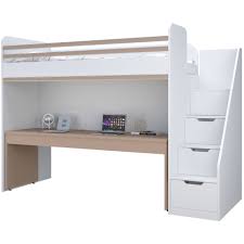 Bett mit treppe für erwachsene. Polini City Hochbett Kombination Mit Treppe Und Grossem Schreibtisch We Polinikids