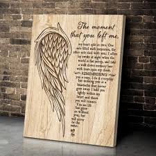 Shop cool personalized angel wings wall art with unbelievable discounts. The Moment That You Left Me Angel Wings Wall Art Teenimo