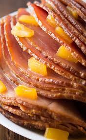 Spread brown sugar mixture all over ham and place, flat side down, in slow cooker. Crock Pot Brown Sugar Pineapple Ham Recipe Slow Cooker Ham