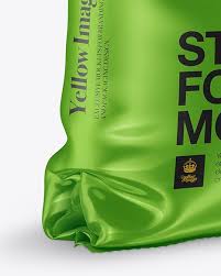 Download Matte Metallic Stand Up Bag Mockup Half Side View In Bag Sack Mockups On Yellow Images Object Mockups Bag Mockup Matte Metallic Metallic Bag PSD Mockup Templates