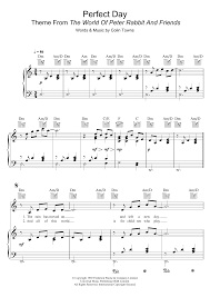 Perfect Day Theme From The World Of Peter Rabbit And Friends Sheet Music By Colin Towns For Piano Keyboard And Voice Noteflight Marketplace Peter Rabbit And Friends Sheet Music Peter Rabbit