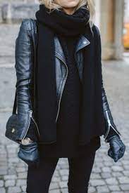 Black Leather Jacket Black Shawl And Jumper Jacket Outfit Women Womens Leather Jacket Outfit Black Leather Jacket Outfit