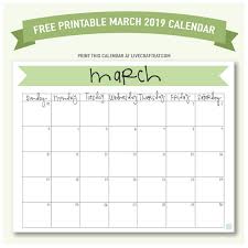Use this calendar to plan your entire week. March 2019 Calendar Free Printable Live Craft Eat