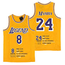 Kobe bryant #8 & #24 los angeles lakers black mamba lore series jersey. Kobe Bryant 24 8 Los Angeles Lakers Legend Jersey Jerseybird