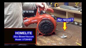 Can you find the model number on the homelite mighty lite blowervac? Homelite Blower Vacuum Pull Starter Spring Repair Cord Won T Retract Disassembly Youtube