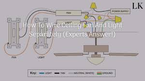 Since ceiling fan wiring may vary by brand and model we highly recommend you refer to your specific ceiling fan manual before installation. How To Wire Ceiling Fan And Light Separately Experts Answer