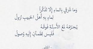 وما شرقي بالماء إلا تذكرا المتنبي عالم الأدب Quotes For Book Lovers Words Quotes Beautiful Arabic Words