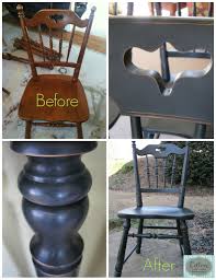 Before And After Of Dining Chairs Transformed From Maple Color To The Beautiful Annie Sloan Chalk Pa Furniture Renovation Painted Furniture Painted Wood Chairs