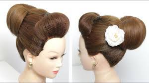 easy bun simple juda hairstyle for long medium hair youtube medium hair styles hair styles hairstyle