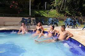 We have swimming pools for open swim and aquatic classes. Rio Escondido Hotel San Jeronimo Colombia Overview